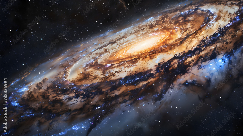 The Andromeda Galaxy wallpaper with a colorful and cosmic background,,
Bright spiral galaxy with stars in space galaxy 
