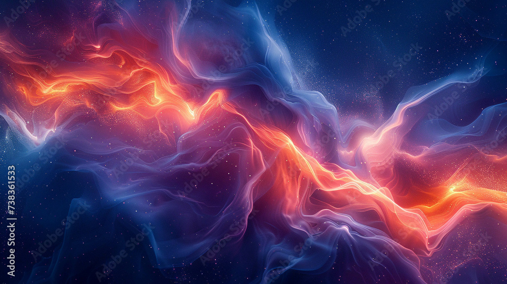 Fototapeta premium Abstract art of a swirling cosmic nebula