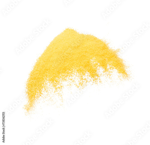 Vászonkép Small size yellow Sand flying explosion, gold cheese sands grain wave explode