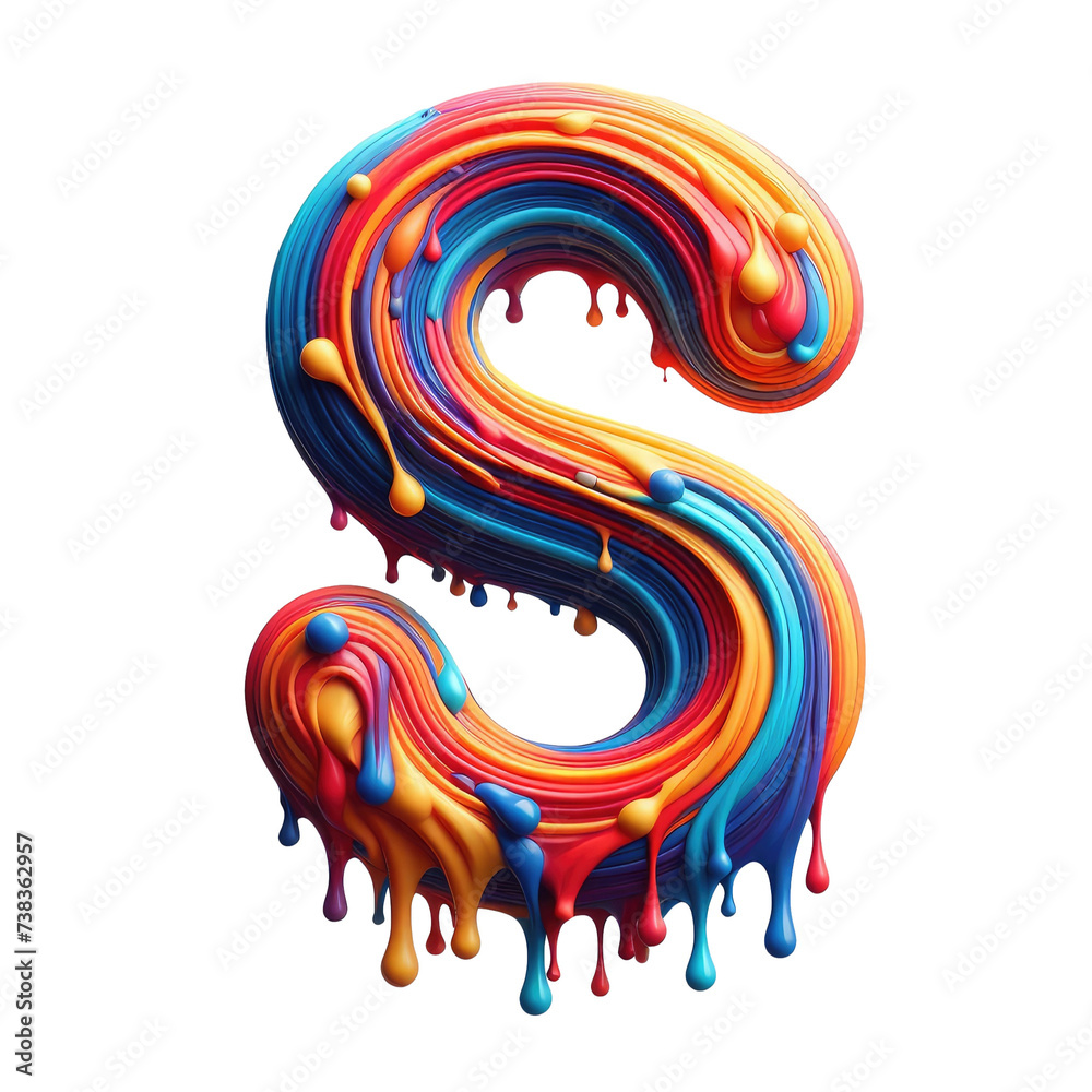 Obraz premium Isolated 3D Letter on a Clear PNG Canvas Generative AI