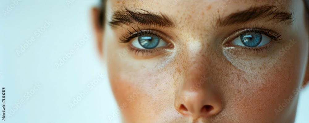 A young woman with a clean, natural and professional makeup look A young woman with a clean, natural and professional makeup look