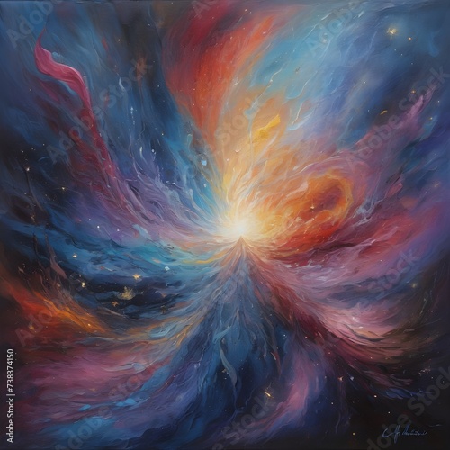 Whispers of the Universe: Ethereal Abstractions Reflecting Cosmic Harmony