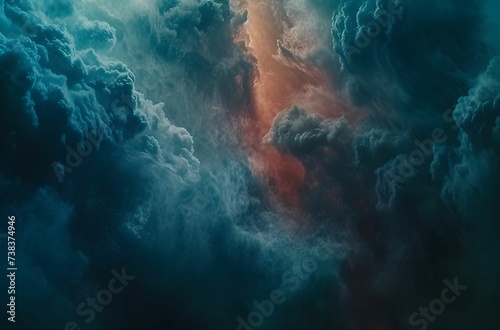 Outer Space Background - Black and Blue Milky Way with Twinkling Stars and Cosmic Atmosphere