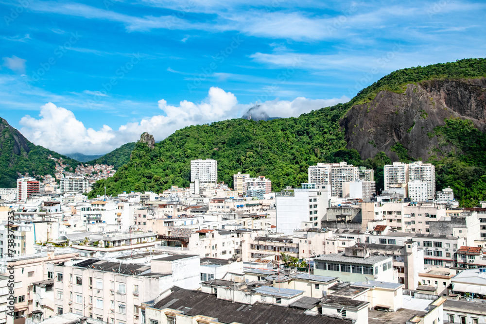 White City Building Skyline Under Mountains of Rio De Janeiro Brazil