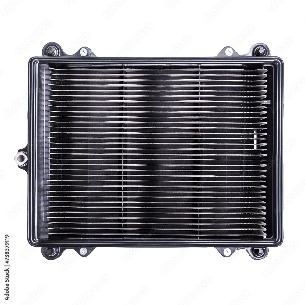 Fototapeta premium Car radiator, transparent background, isolated image, generative AI