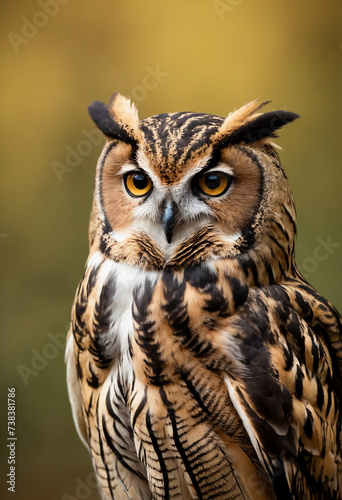 An owl in the thicket of the forest looks with interest  © Nikita