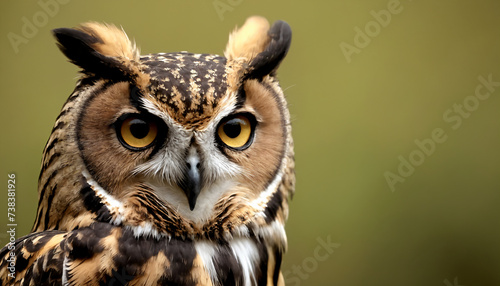 An owl in the thicket of the forest looks with interest  © Nikita