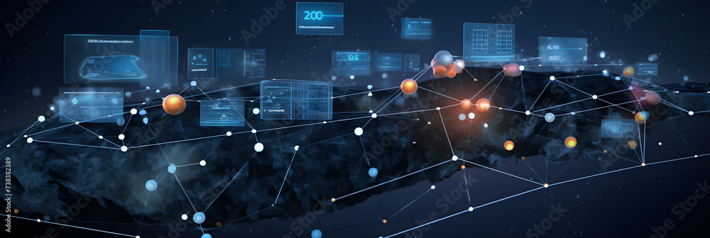 Futuristic Illustration of Fast Heterodyne Technology Network System in ...