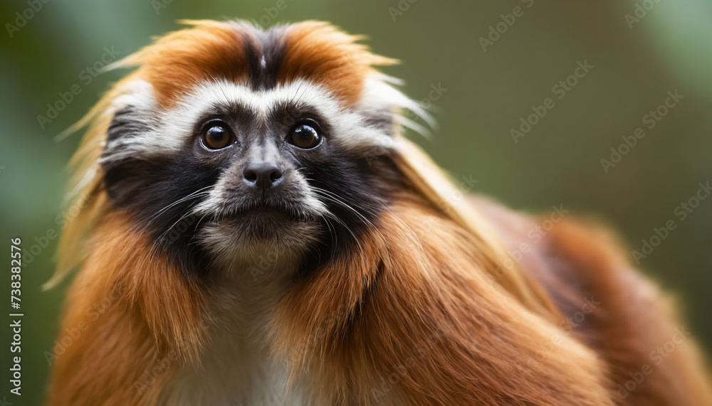 Cute Tamarin Monkey Portrait in Jungle
Cute Tamarin Monkey Portrait in Jungle