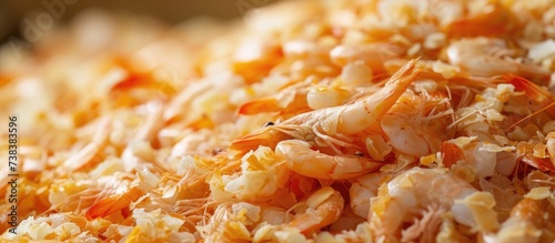 Dried shrimp shell serves as a raw material for chitin-chitosan, feed, and organic fertilizer.