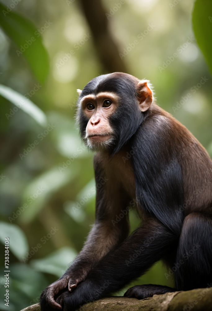 Cute Monkey Portrait in Jungle
Cute Monkey Portrait in Jungle