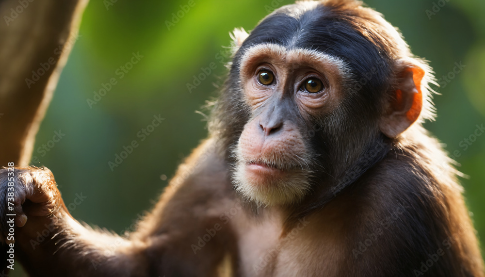 Cute Monkey Portrait in Jungle
Cute Monkey Portrait in Jungle