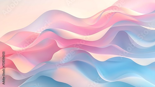 Tranquil, pastel, gradient waves background