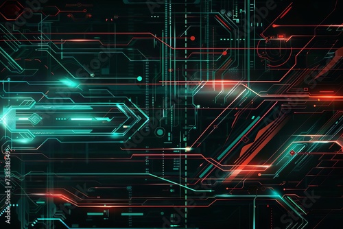 Futuristic technology background with line effects and light Embodying cyberpunk aesthetics