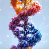 color DNA Helix, Tile as background and to fill areas in soft colors, ai Generated