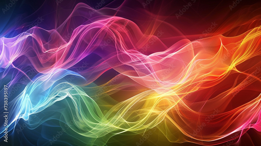  Generative AI. light waves texture wallpaper vibrant spines and dampening claws