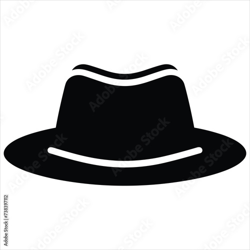 cap flat icon outline in the style of simple vector