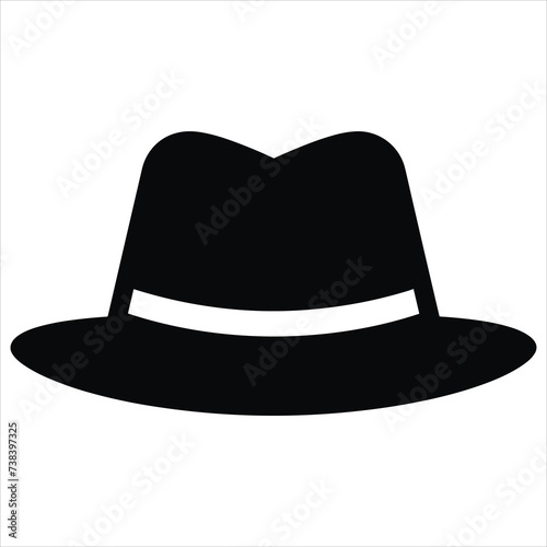 cap flat icon outline in the style of simple vector