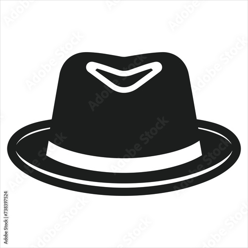 cap flat icon outline in the style of simple vector