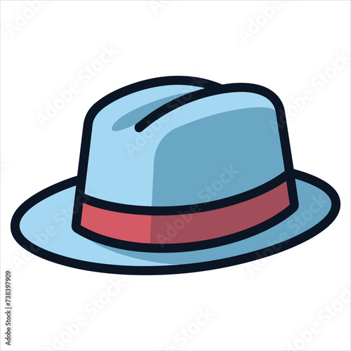cap flat icon outline in the style of simple vector
