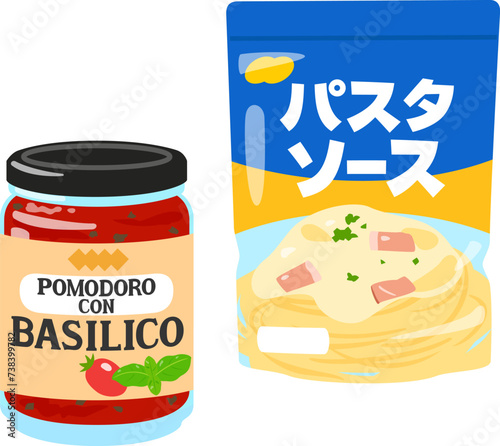 瓶詰めとレトルトパウチのパスタソース