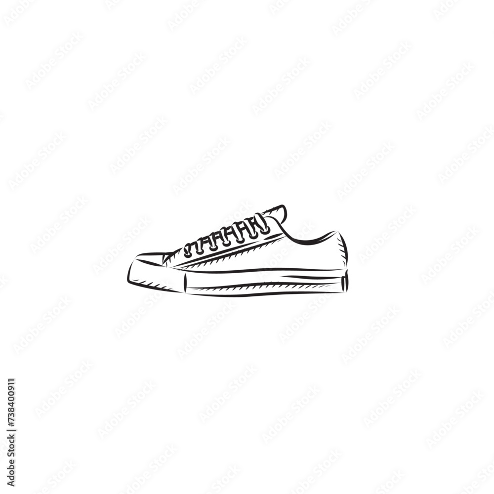 Sneakers flat vector design Sneakers flat vector design
