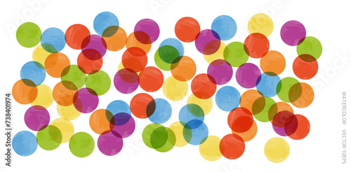 水彩のカラフルな背景にも使えるベクターイラスト