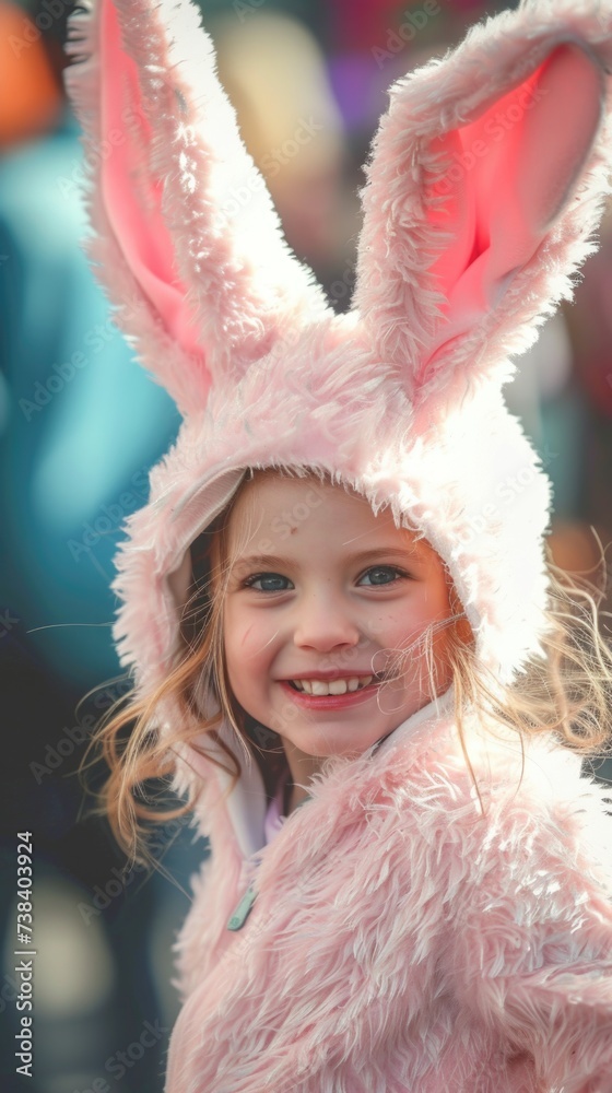 Cute child wearing bunny costume Cute child wearing bunny costume