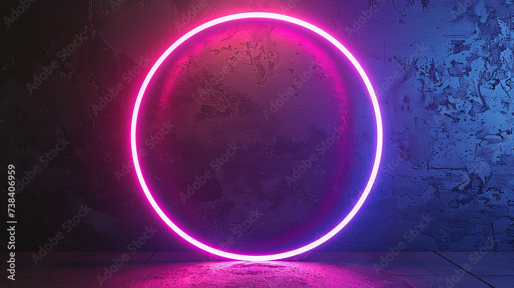 
quadro de luz neon colorido, renderização em 3D photo