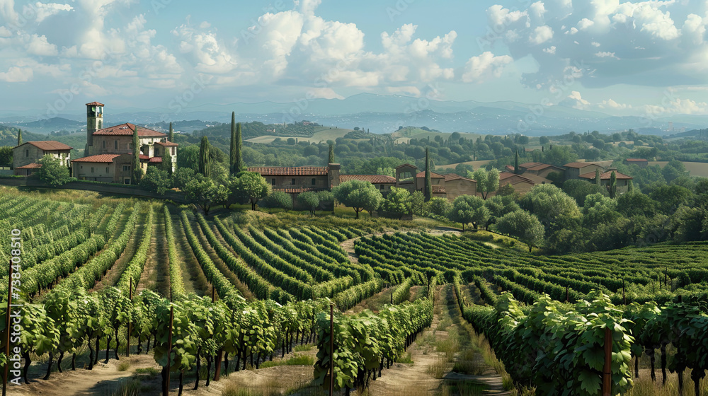 large vineyard.