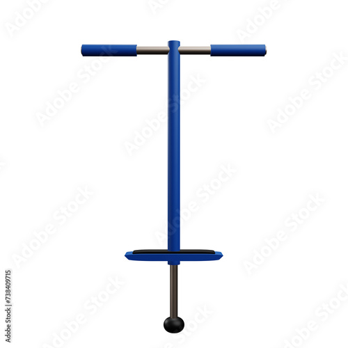 3 D illustration of pogo stick icon photo