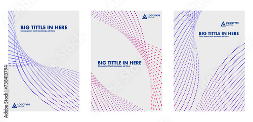 Beautiful book cover design with dotted line gradient