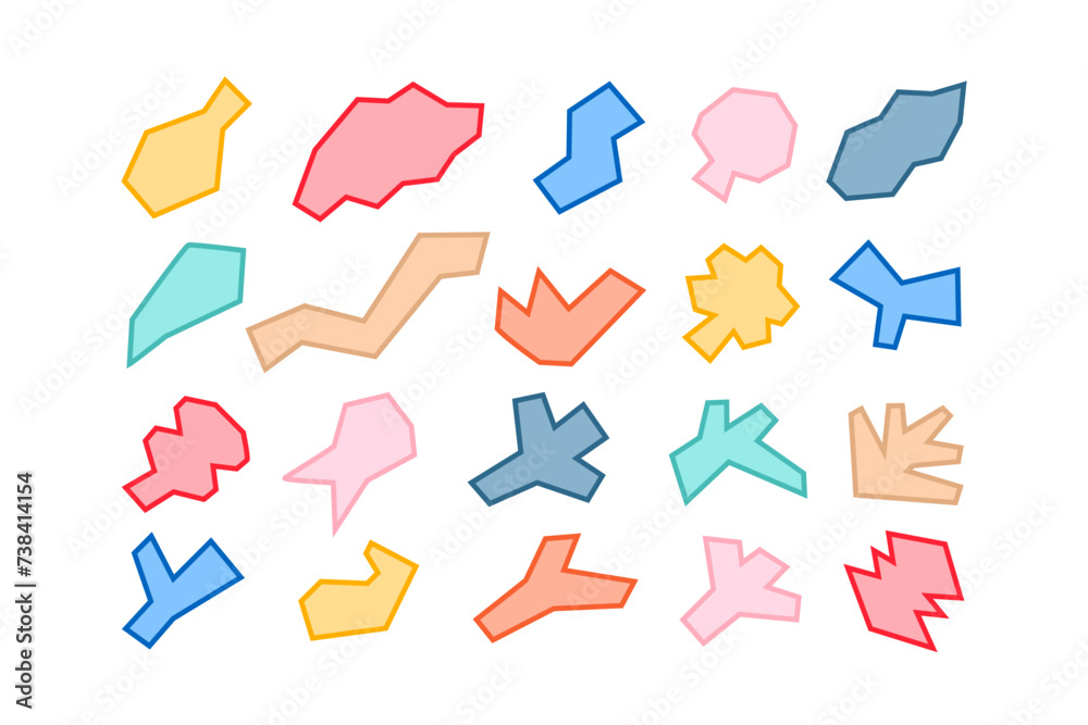 Editable collection of abstract vector shapes. DIY graphic kit to create your own aesthetic art and design. Use on printable product, presentation, infographics, content, publication, packaging, UI Editable collection of abstract vector shapes. DIY graphic kit to create your own aesthetic art and design. Use on printable product, presentation, infographics, content, publication, packaging, UI