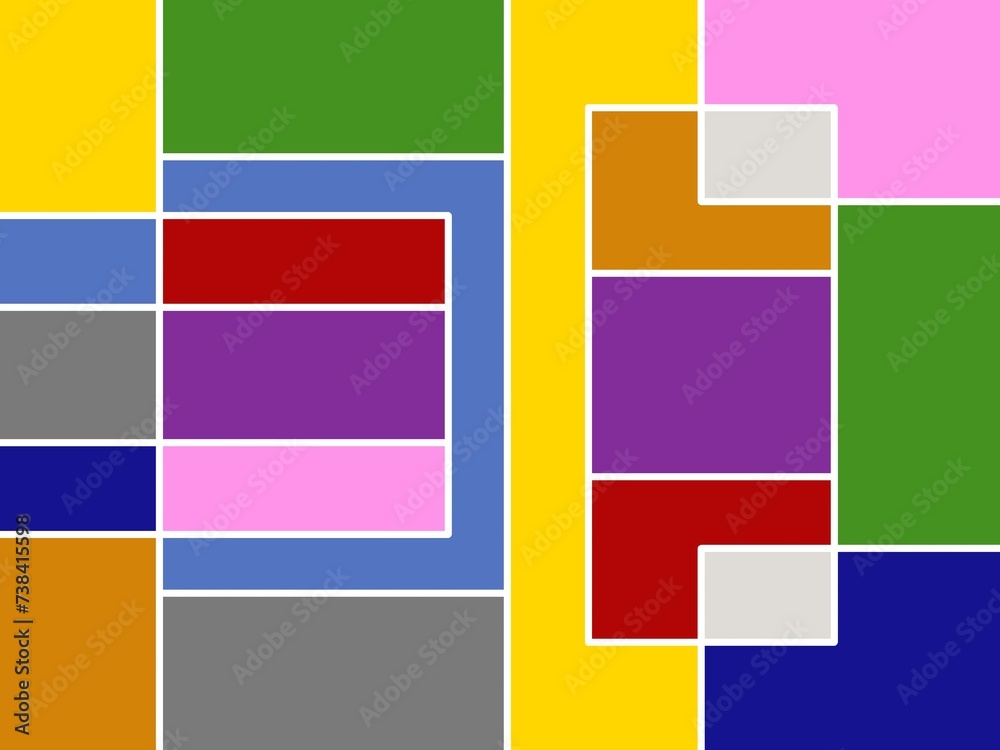 illustration of colorful squares pattern background