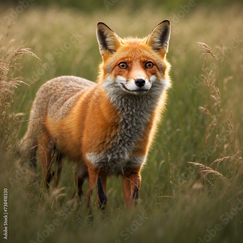 red fox in the grass © Myo