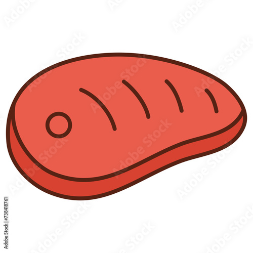illustration of a bacon meat