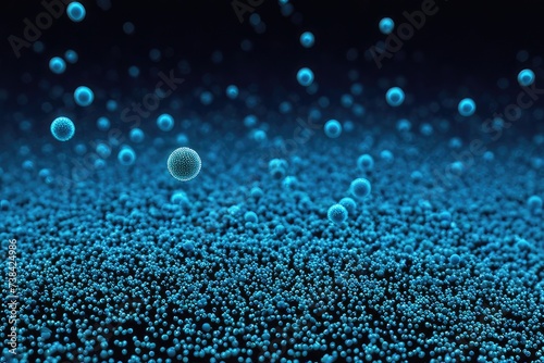Nano particles, Abstract biology background. Nano medicine concept, Microscopic
