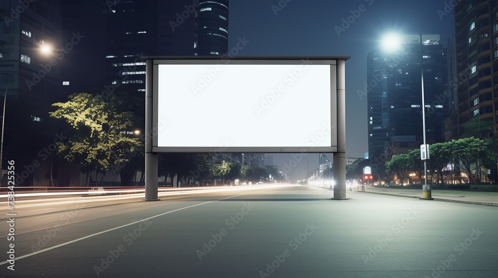 large blank billboards installed outdoors, for writing