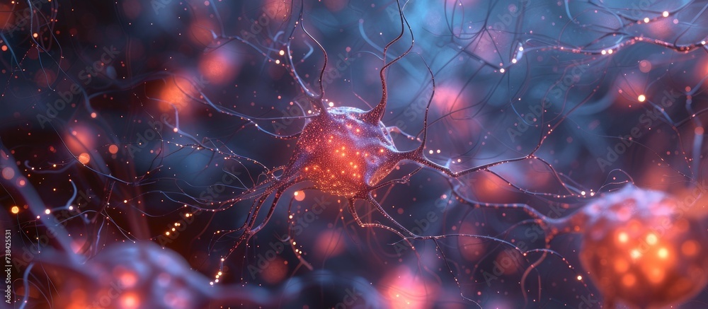 Network of neural cells - cellular units Network of neural cells - cellular units