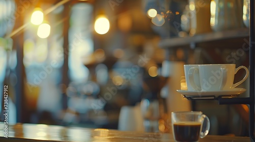 restaurant cafe shop coffee background blurred noise : Generative AI