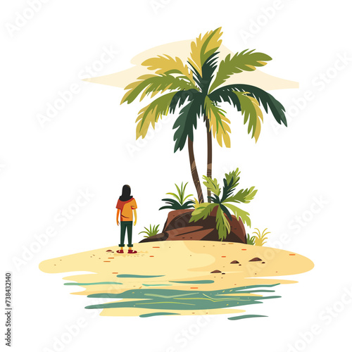 Person Stranded on An Island