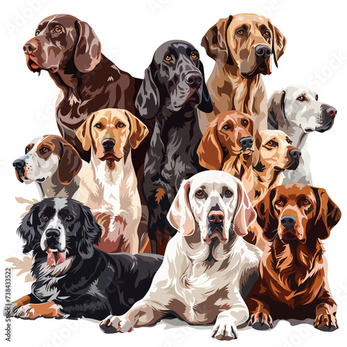 Group Of Dogs Illustration © Ariestia