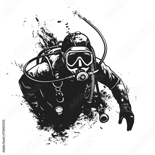 Scuba Diving Person Illustration