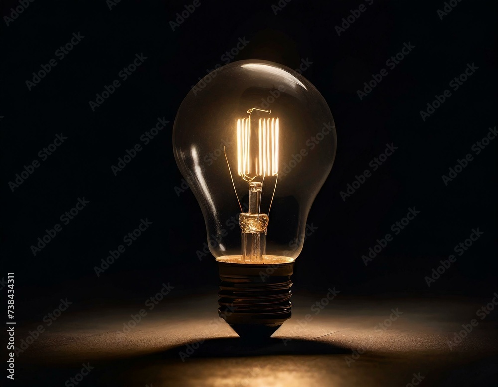 light bulb on dark background light bulb on dark background