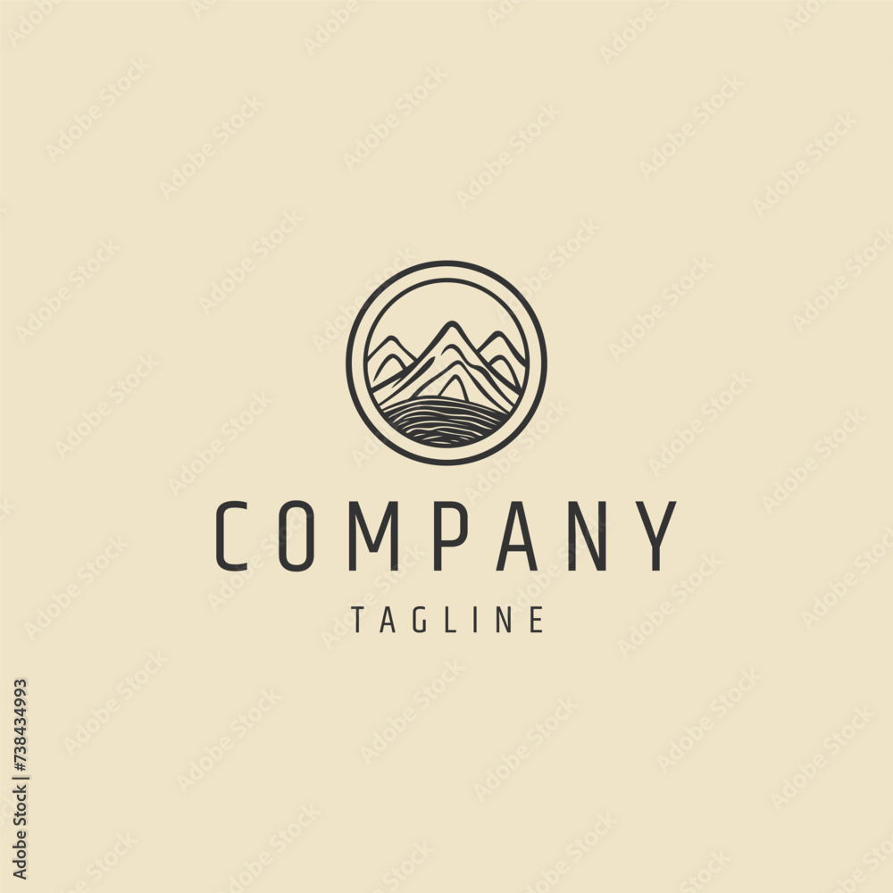 Landscape logo design vector illustration Landscape logo design vector illustration