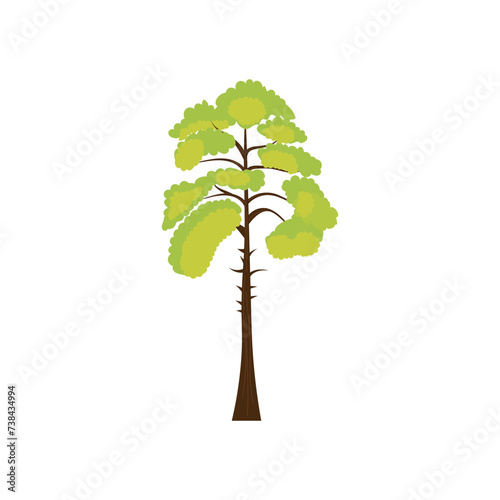 Drawn tree on white background