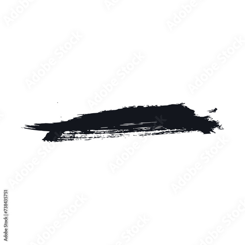 Black brush stroke on white...