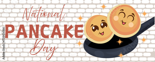 Drawn banner for National Pancake Day