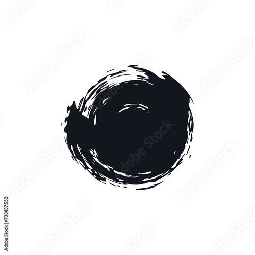 Circle drawn in black paint...