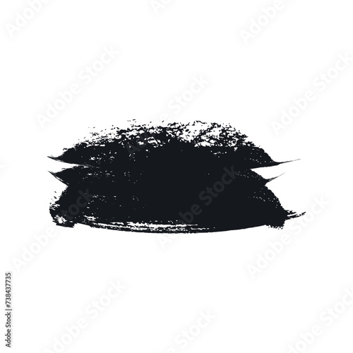Stroke of black paint on wh...
